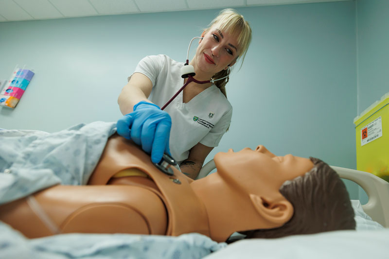 Real nursing starts the moment you step on campus, Features